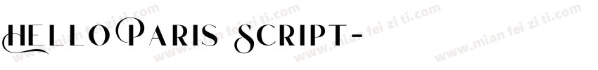 Hello Paris Script字体转换
